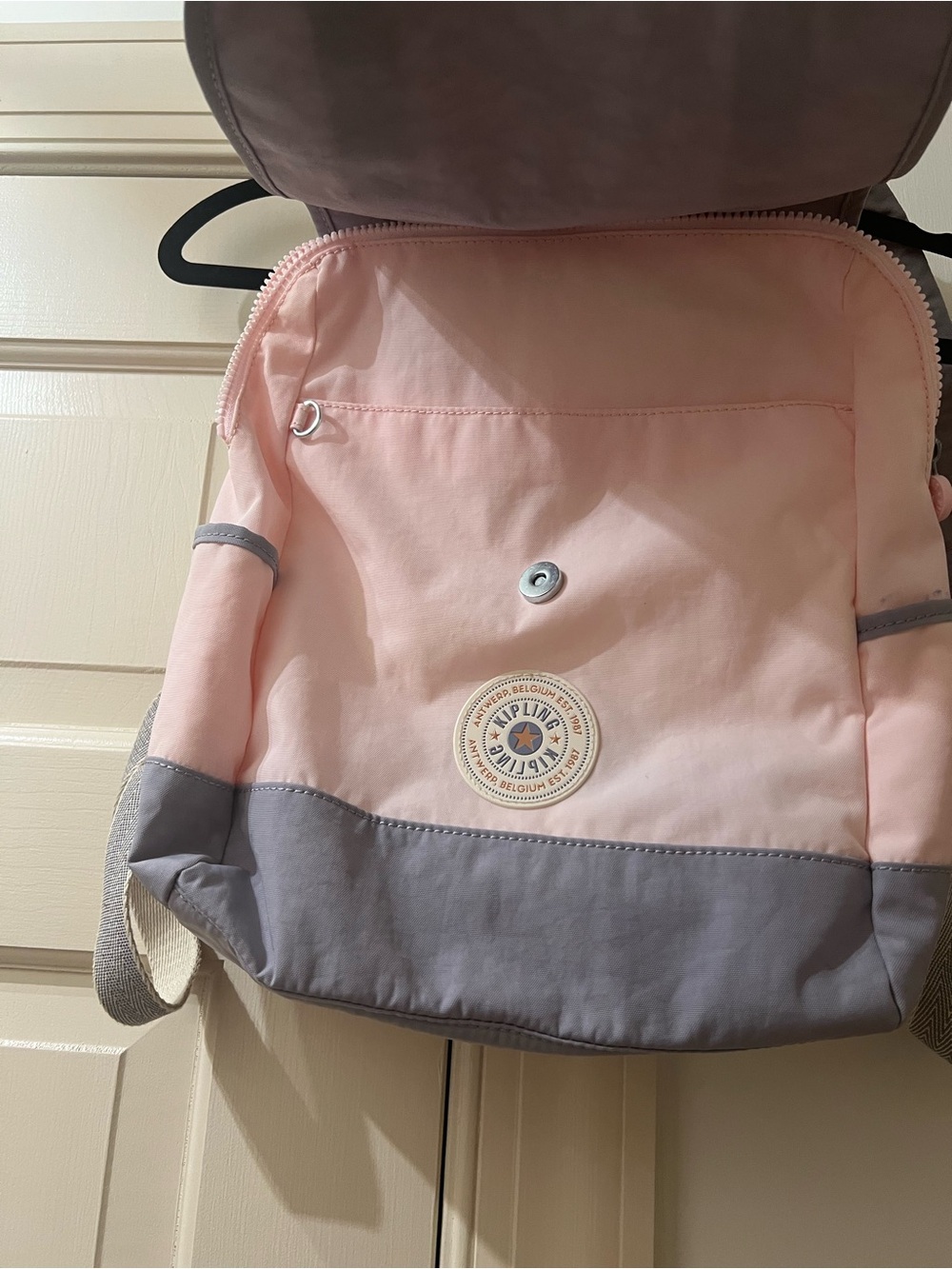 Kipling Pink and Gray Everyday Backpack - Picture 4 of 10